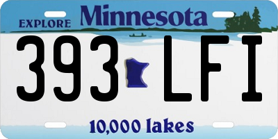 MN license plate 393LFI