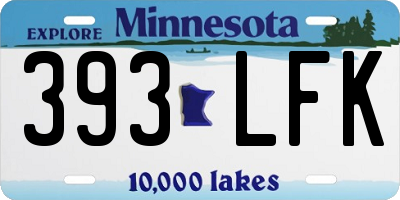 MN license plate 393LFK