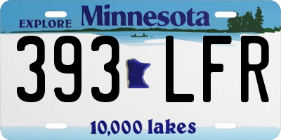 MN license plate 393LFR