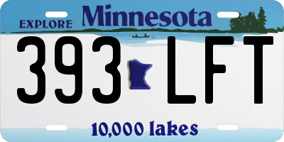 MN license plate 393LFT