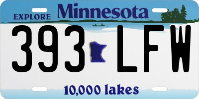 MN license plate 393LFW