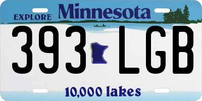 MN license plate 393LGB