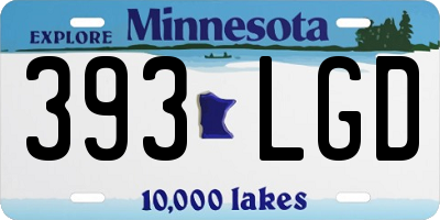 MN license plate 393LGD