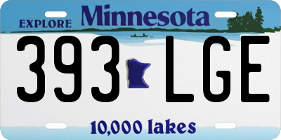 MN license plate 393LGE