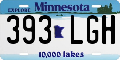 MN license plate 393LGH