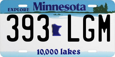 MN license plate 393LGM