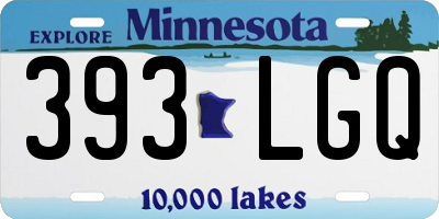 MN license plate 393LGQ