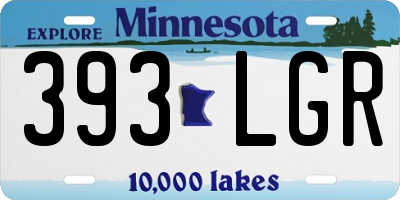MN license plate 393LGR
