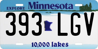 MN license plate 393LGV