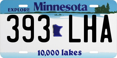 MN license plate 393LHA