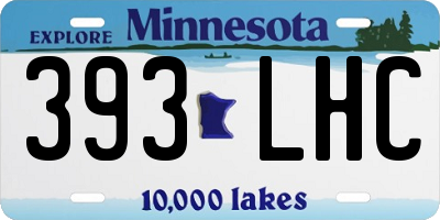 MN license plate 393LHC