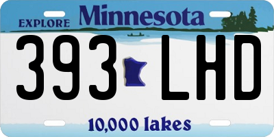 MN license plate 393LHD