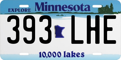 MN license plate 393LHE