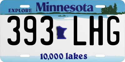 MN license plate 393LHG