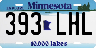MN license plate 393LHL