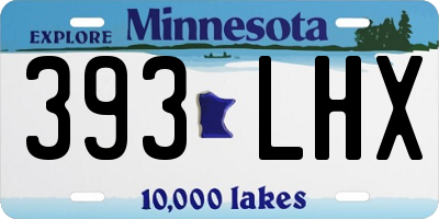 MN license plate 393LHX