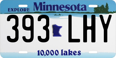 MN license plate 393LHY
