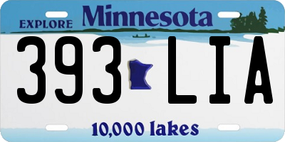 MN license plate 393LIA