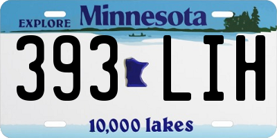 MN license plate 393LIH