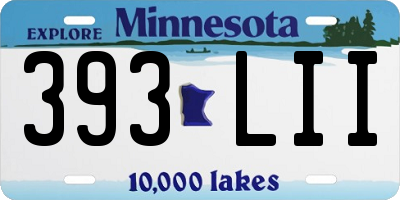 MN license plate 393LII