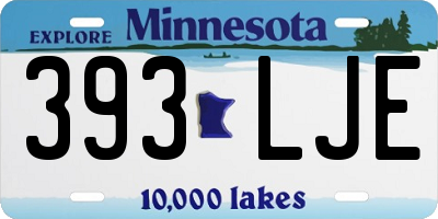 MN license plate 393LJE