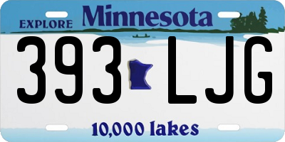 MN license plate 393LJG
