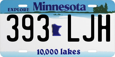 MN license plate 393LJH