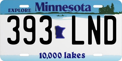 MN license plate 393LND