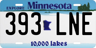 MN license plate 393LNE
