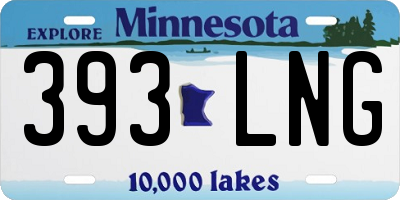 MN license plate 393LNG