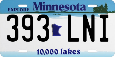 MN license plate 393LNI
