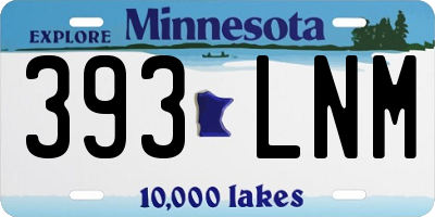 MN license plate 393LNM