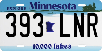 MN license plate 393LNR
