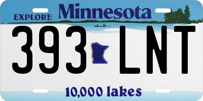 MN license plate 393LNT