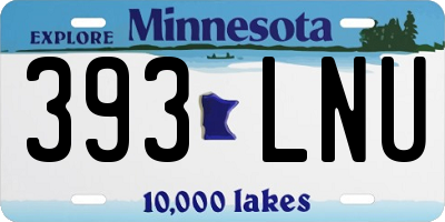 MN license plate 393LNU