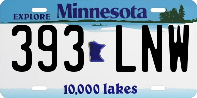 MN license plate 393LNW