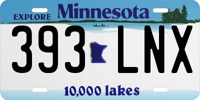MN license plate 393LNX