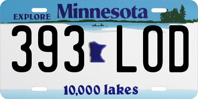 MN license plate 393LOD