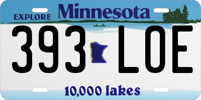 MN license plate 393LOE