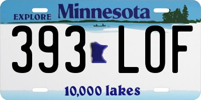 MN license plate 393LOF