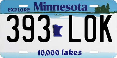 MN license plate 393LOK