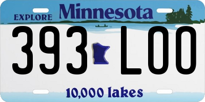 MN license plate 393LOO