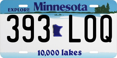 MN license plate 393LOQ