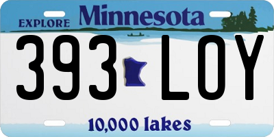 MN license plate 393LOY