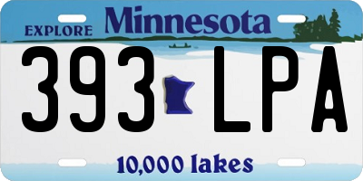 MN license plate 393LPA