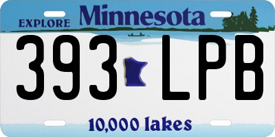 MN license plate 393LPB