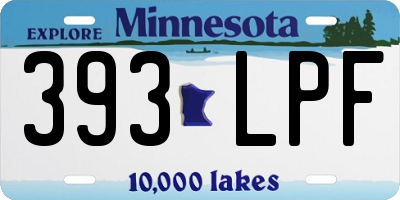 MN license plate 393LPF