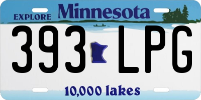 MN license plate 393LPG