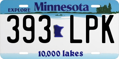 MN license plate 393LPK