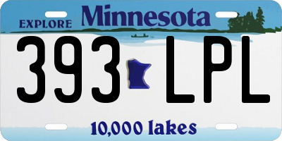 MN license plate 393LPL